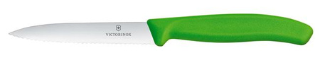 Victorinox Swiss Classic Gemüsemesser, gezahnt, 100mm, grün