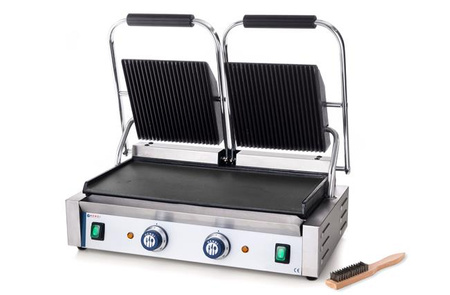 Doppelter Kontaktgrill - geriffelt und glatt