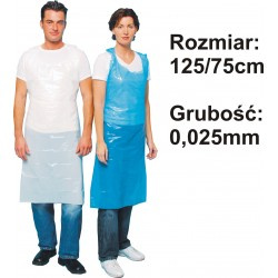 Fartuch foliowy przedni niebieski