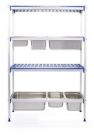 Hak do rozbudowy regału magazynowego aluminiowego na pojemniki GN 1/1, HENDI, 15x42x(H)42mm