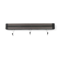 Listwa magnetyczna z haczykami, HENDI, 3, czarny, (L)340mm