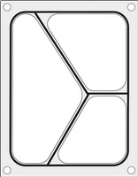 Matryca do zgrzewarki  BOKAMA AG02E oraz AG02HD na tackę trójdzielną  227x178 mm