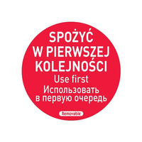 Etykiety Food Safety - "Spożyć w pierwszej kolejności"