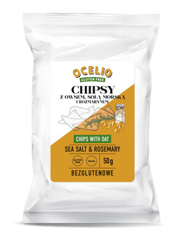 Chipsy owsiane z solą morską i rozmarynem 50g (OCELIO) - PROMOCJA 30%